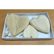 Деревянные сердца 3 шт. в упаковке