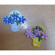 09.06 Термоаппликация «Букет в корзине» 3,5*4см