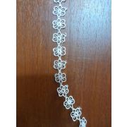 Гипюр 15мм «Цветочки» белый