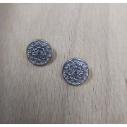 Пуговицы 959 11мм серебро узор