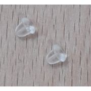 03.03 Застежки для пуссет, пара пластик 4*5мм. прозрачная