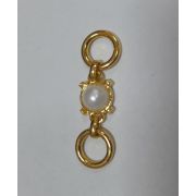 4.10  Украшение с полубусиной 37*11мм. под золото