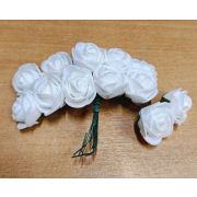 Букетик роза белая по 12цветков по 2см