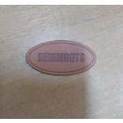 18.01 Нашивка кожзам овал рыжий 2,5*4,5см