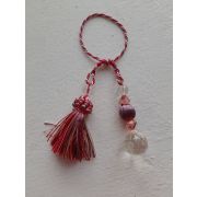 Кисть шелковая с бусинами, 15см,