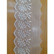 Шитье на органзе 75мм.«Рябина» белое