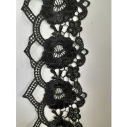 Гипюр 80мм «Цветы и углы»