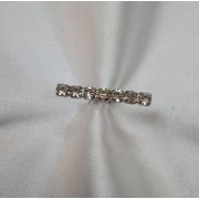 4.14 Украшение «Блеск»  4*28мм. металл, цвет никель + 7 страз