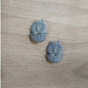 Пуговицы 989 17*18мм серый кот в корзине