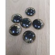 Пуговицы1032 15мм прозрачный черная пальма