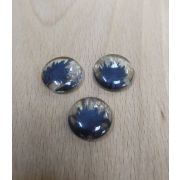 Пуговицы1034 15мм прозрачный синяя пальма