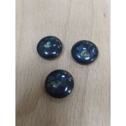 Пуговицы1035 15мм черно-зеленый