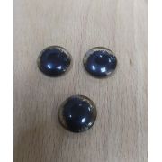 Пуговицы1036 15мм прозрачный черное перо