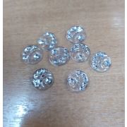 Пуговицы1043 13мм прозрачный со стразами