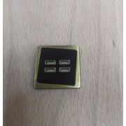 Пуговицы1061 233*23мм золото с черным квадрат