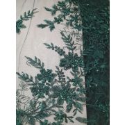 Вышивка на сетке «Стеклярус» 95% полиэстр, 5 % эластан 130см