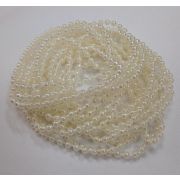 Бусины на нити 3мм жемчуг молочный