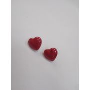 Пуговицы1269 - 11*11 мм.сердечко темно-красное