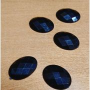 6.23 Страз овал пришивной акрил 22*31 черный