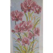 Рисунок «Орхидеи» на ткани для вышивания бисером 17*33см