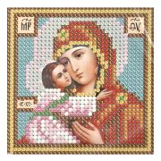 Набор  «Икона» маленькая 8*8см для вышивания бисером, нанесенный рисунокц ветная схема