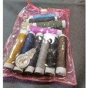 Набор швейный нитки, нитковдеватель, бумажная сантиметровая лента в пакетике