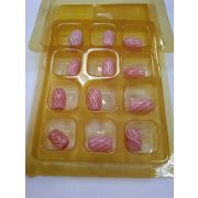 Бусины стеклянные овал 9*14мм. упаковка 12шт.