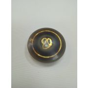 Пуговицы1340 - 23 мм. серо-бежевый с золотым вензелем