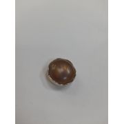 Пуговицы1330 - 23 мм.коричневый с переливом в золотистом ободке