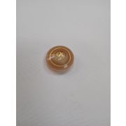 Пуговицы1339 - 16 мм. бежевый с золотым вензелем