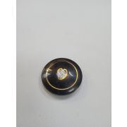 Пуговицы1342 - 23 мм. темно-серый с золотым вензелем