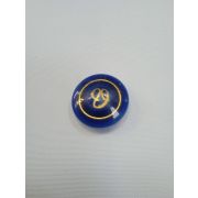 Пуговицы1353 - 16 мм. темно-синий с золотым вензелем