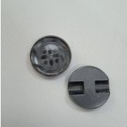 Пуговицы1366 - 15 мм. серый перламутр с цветочком