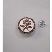 Пуговицы1406 - 20 мм, джинсовые металлические, бронза