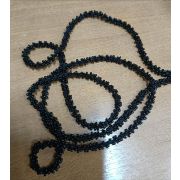 Шнур из бисера черный 5мм.