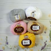 Пряжа «Бамбук Травка» 100гр. 200м. 45% бамбук, 55% полиамид