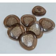 Пуговицы 133 21мм коричневый середина серая