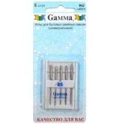 Иглы «Гамма» универсальные набор 5шт.для бытовых швейных машин