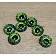 01.09 Глазки  10мм. с лучиками зеленые