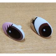 01.12 Глазки овальные 18*28мм. нарисованые винт