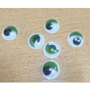 02.04 Глазки 11мм. с цветным веком круглые с бегающим зрачком