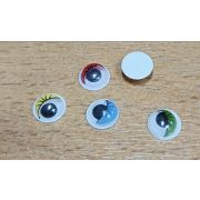 02.04 Глазки 8мм. с цветным веком круглые с бегающим зрачком