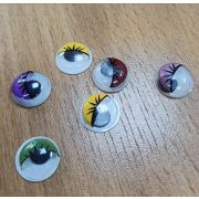 02.05 Глазки 13мм. с цветным веком круглые с бегающим зрачком