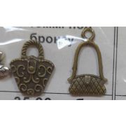 02.14 Подвеска «Сумочка»  14*16мм. под бронзу