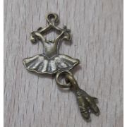 02.14 Подвеска «Пачка и пуанты»  14*28мм. под бронзу