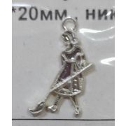 02.15 Подвеска «Золушка» 12*20мм., никель