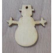 02.16 Подвеска «Снеговик» деревянная 32*32мм.