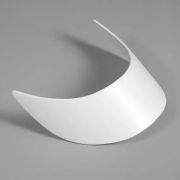 Козырек белый для бейсболки 70*180мм, вогнутый