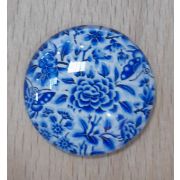 02.17 Кабошон 25мм.рисунок «Гжель»