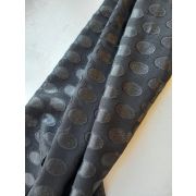 Шифон «Овалы» с напылением черный 148см.